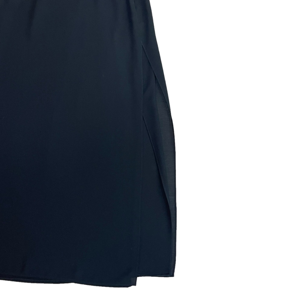 JS Collections Maxi Skirt Women 16 Black Formal Layered Chiffon Double Side Slit - Picture 2 of 16